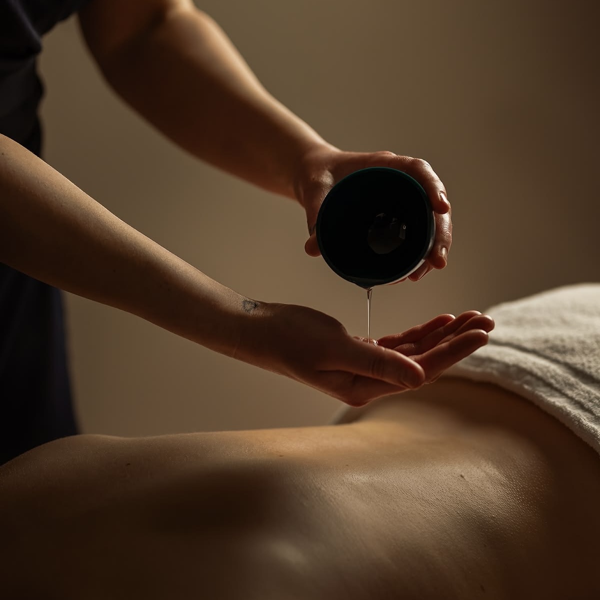 Relaxing massage treatment room